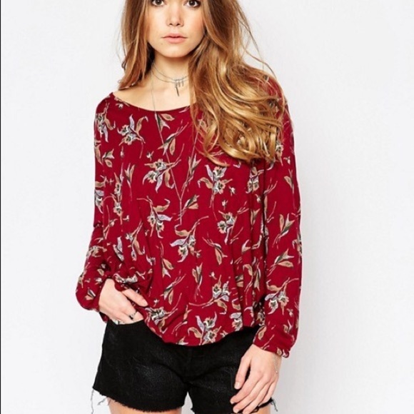 Free People 'Elsa' Open Back Jersey Top - Picture 2 of 8